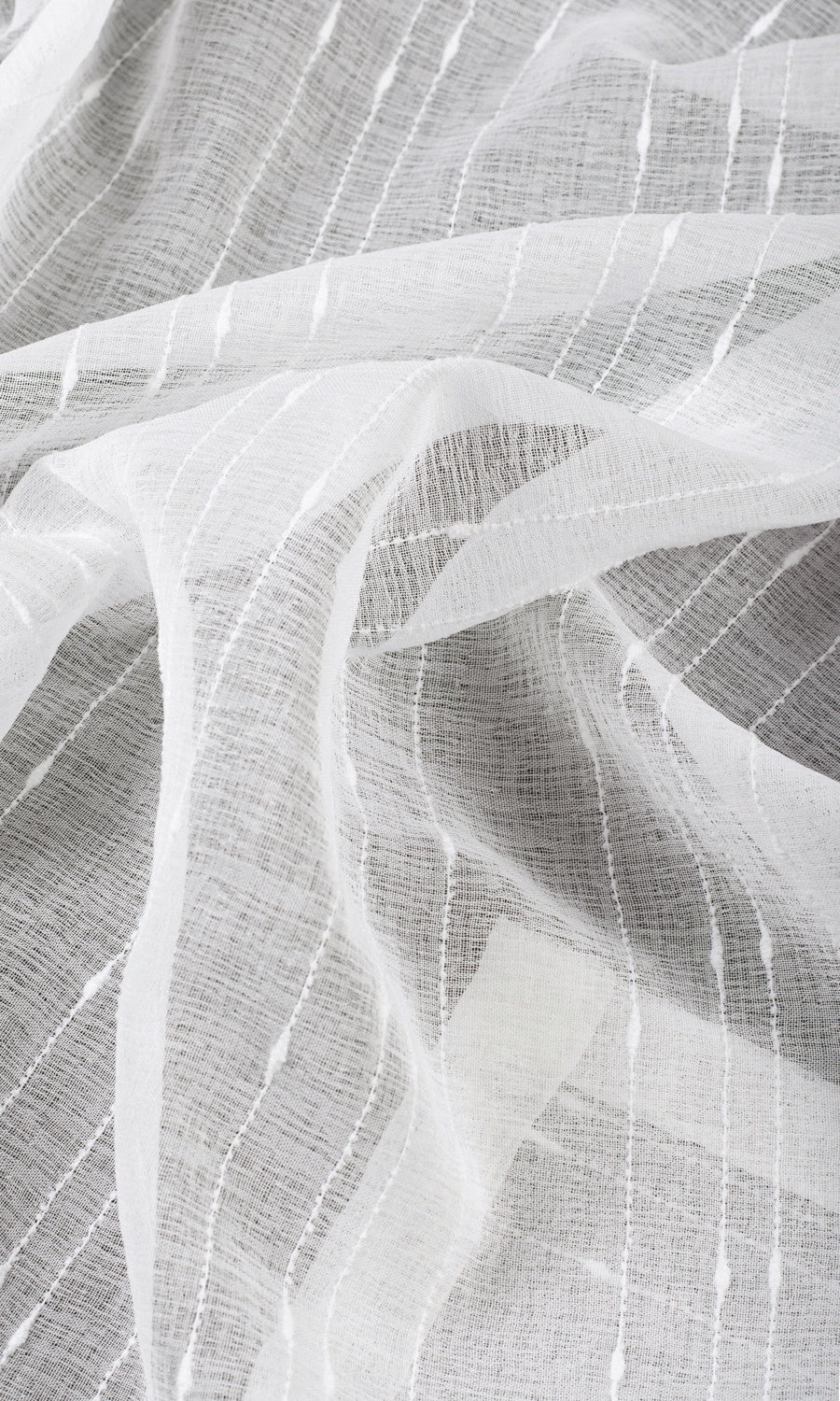 Striped Sheer Roman Blinds & Window Shades (White)