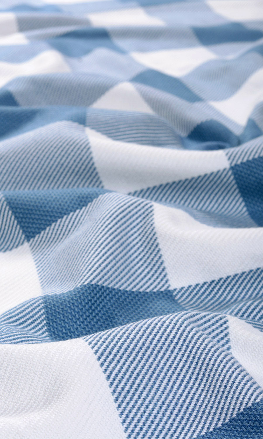Buffalo Check Made-to-Measure Roman Blinds (Indigo Blue/ White)