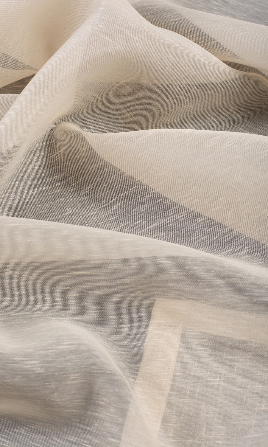 Plain Sheer Flat, Plain, Fake, Faux, European Relaxed Roman Blinds (Warm Ivory)