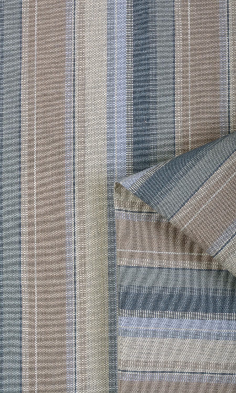 Cotton Roman Blinds (Blue/ Brown) for Living, Bedroom, Kitchen, Bathroom