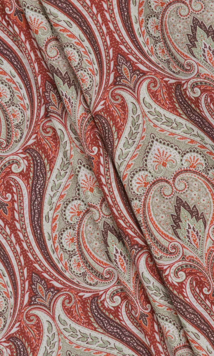 Floral Damask Made-to-Measure Roman Blinds (Red/ Brown)