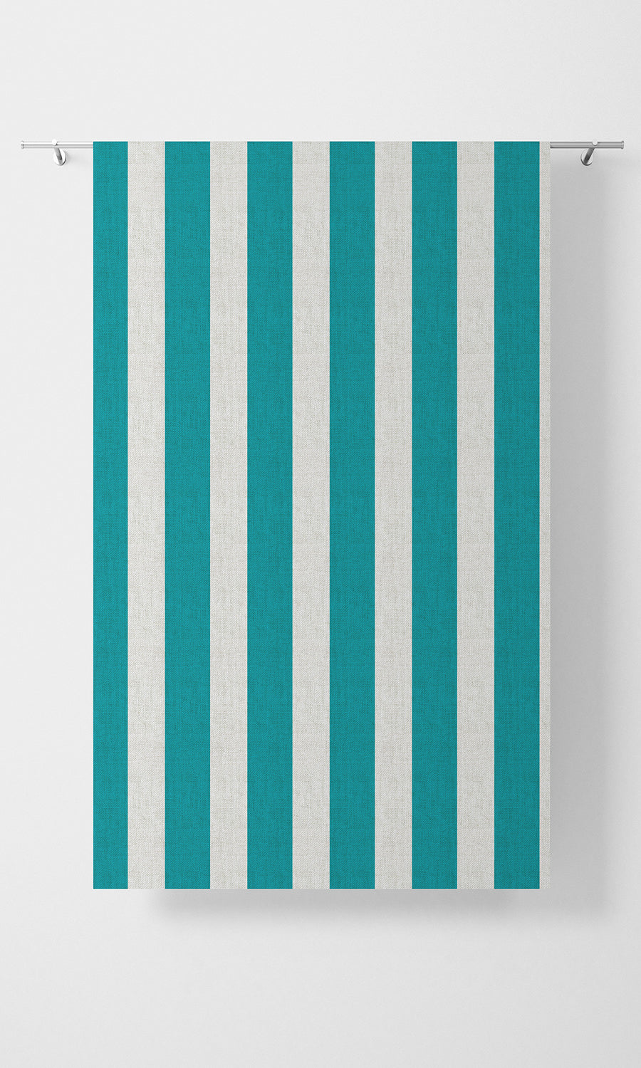 Striped Print Fabric Material By the Metre (Pacific Blue)