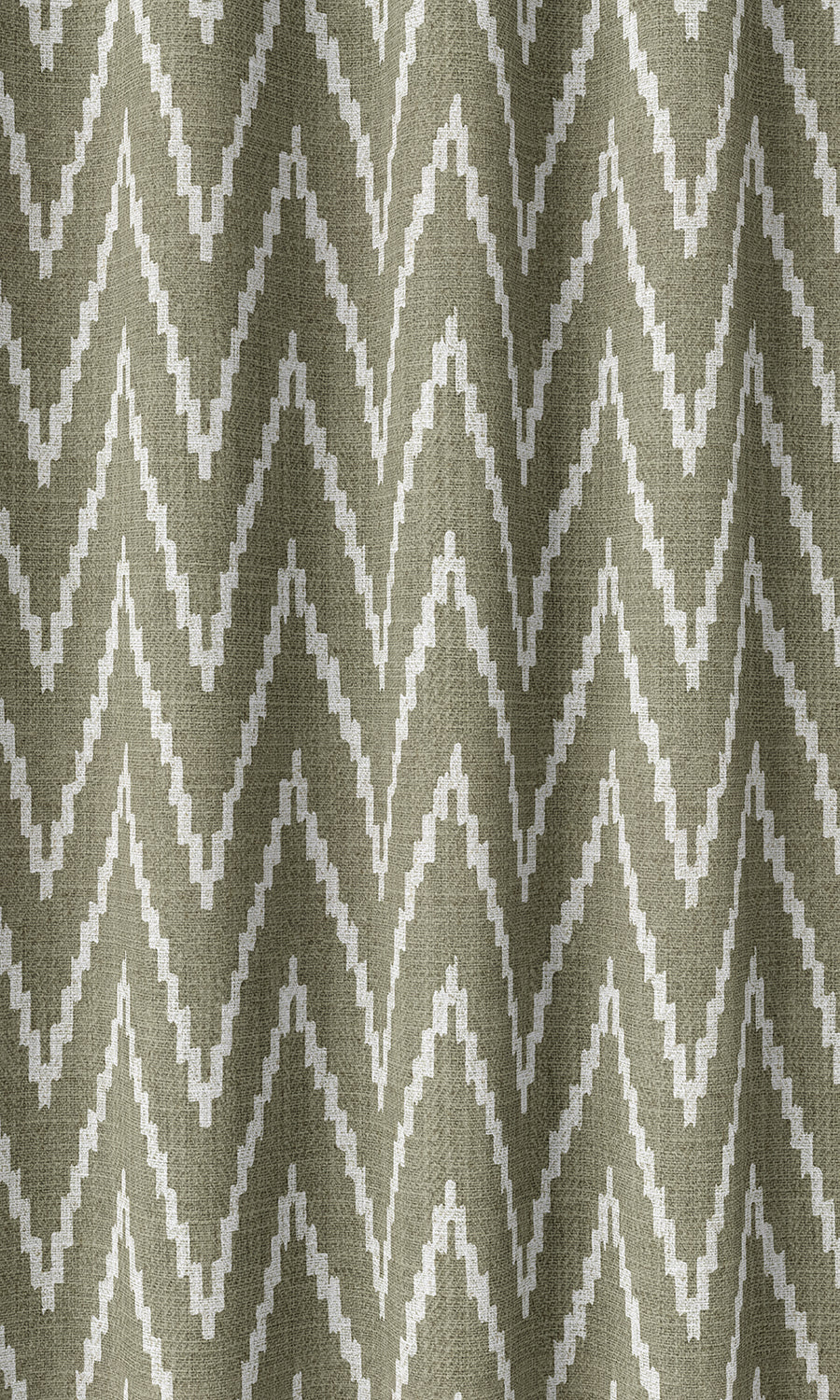 Chevron Print Home Décor Fabric Sample (Green/ White)