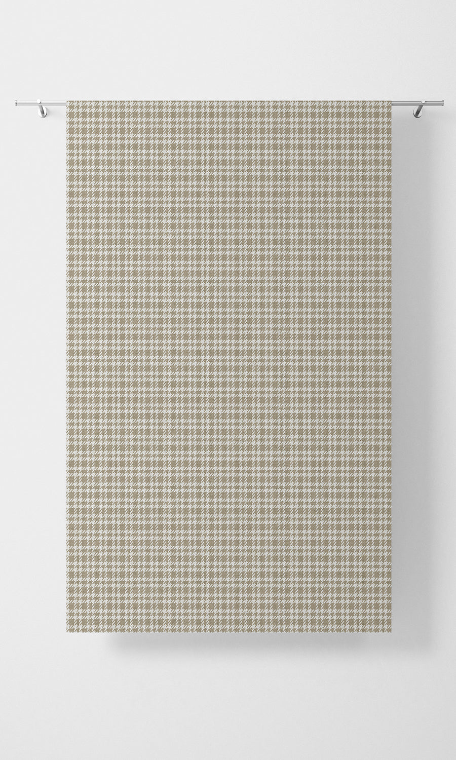 Check Patterned Home Textile Fabric Material By the Metre (Beige/ White)