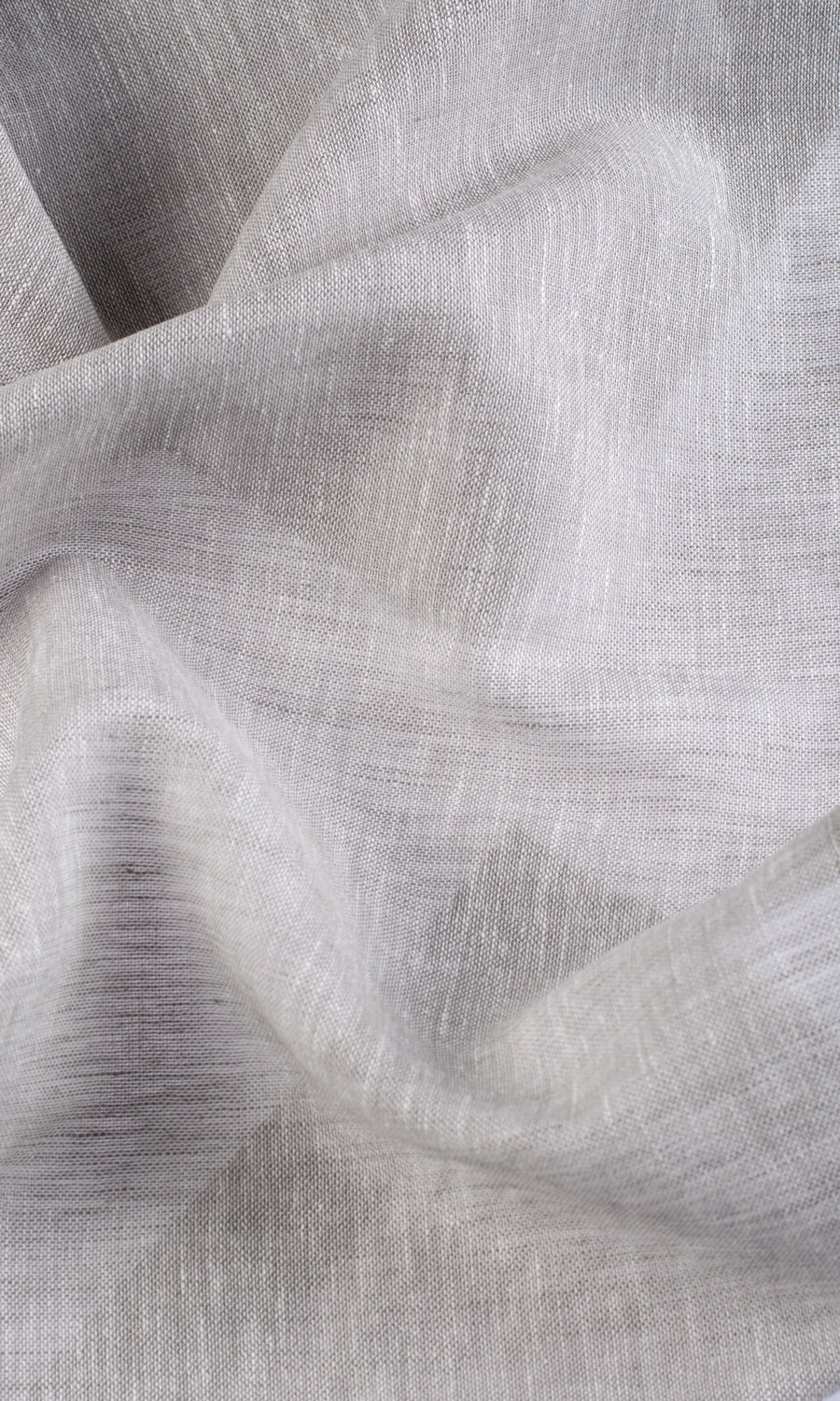Linen-Cotton Sheer Roman Blinds (Pale Gray) Extra Long Short Wide