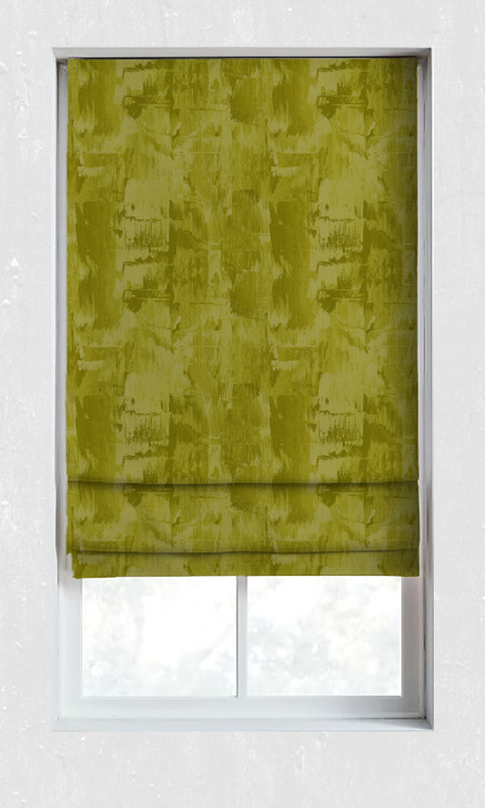 Dimout Striped Home Décor Fabric Sample (Pear Green/ Moss)