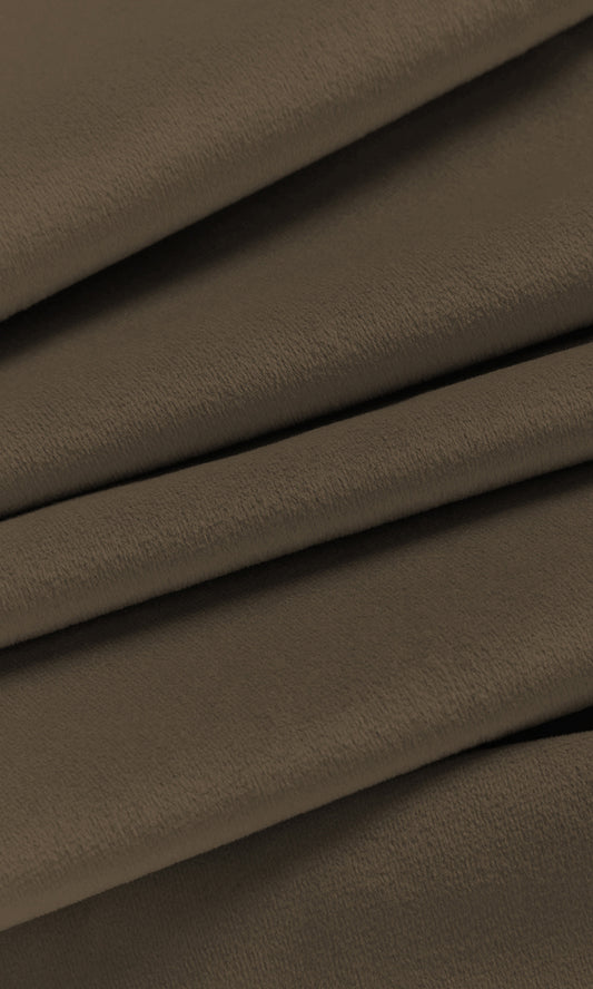 Velvet Home Décor Fabric By the Metre (Mocha Brown)