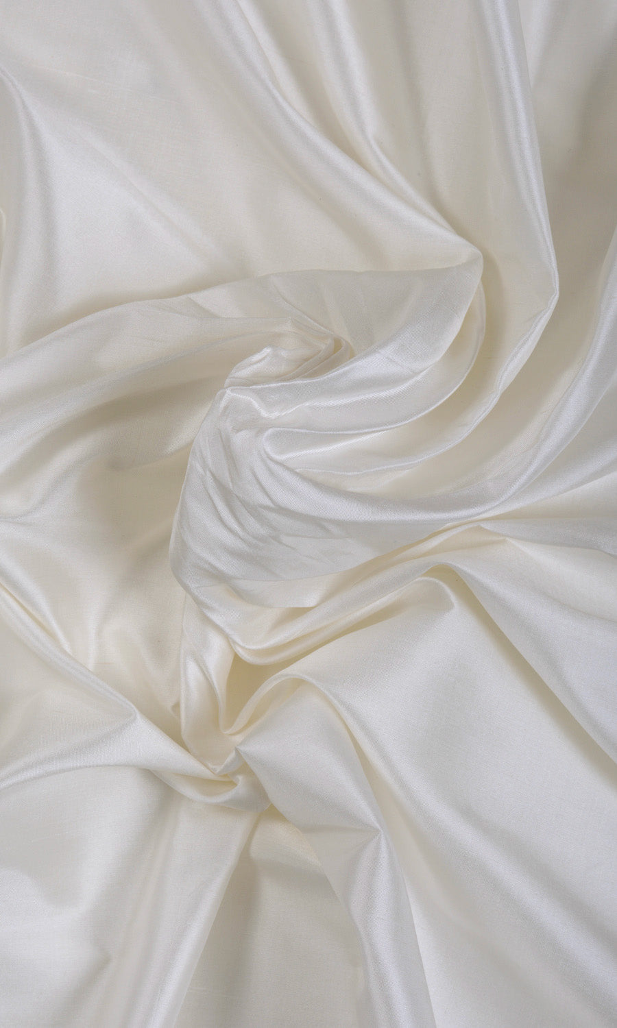 Shantung Silk Home Textile Fabric Material By the Metre (White/ Ivory)