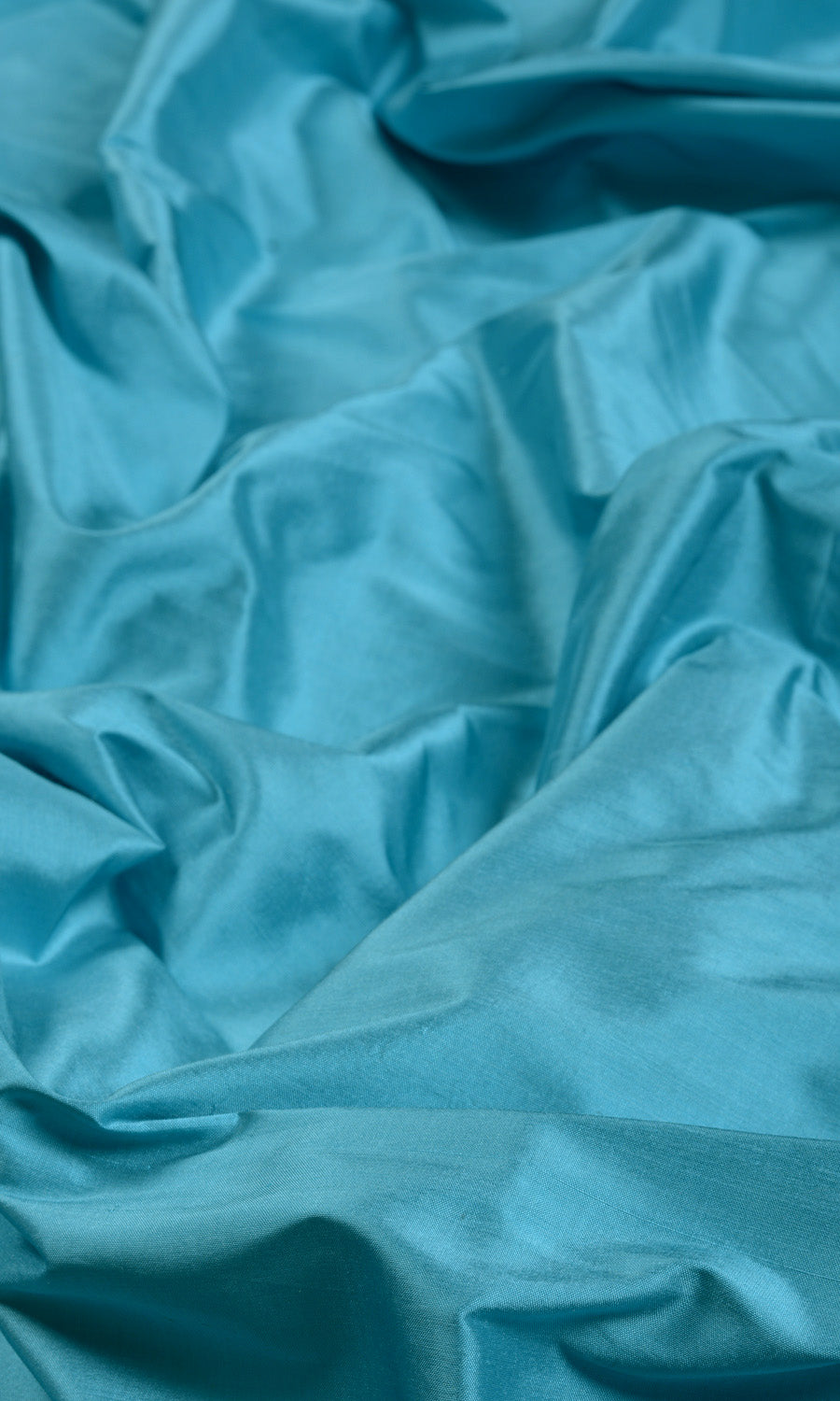 Shantung Silk Window Treatments Fabric By the Metre (Aqua Blue)