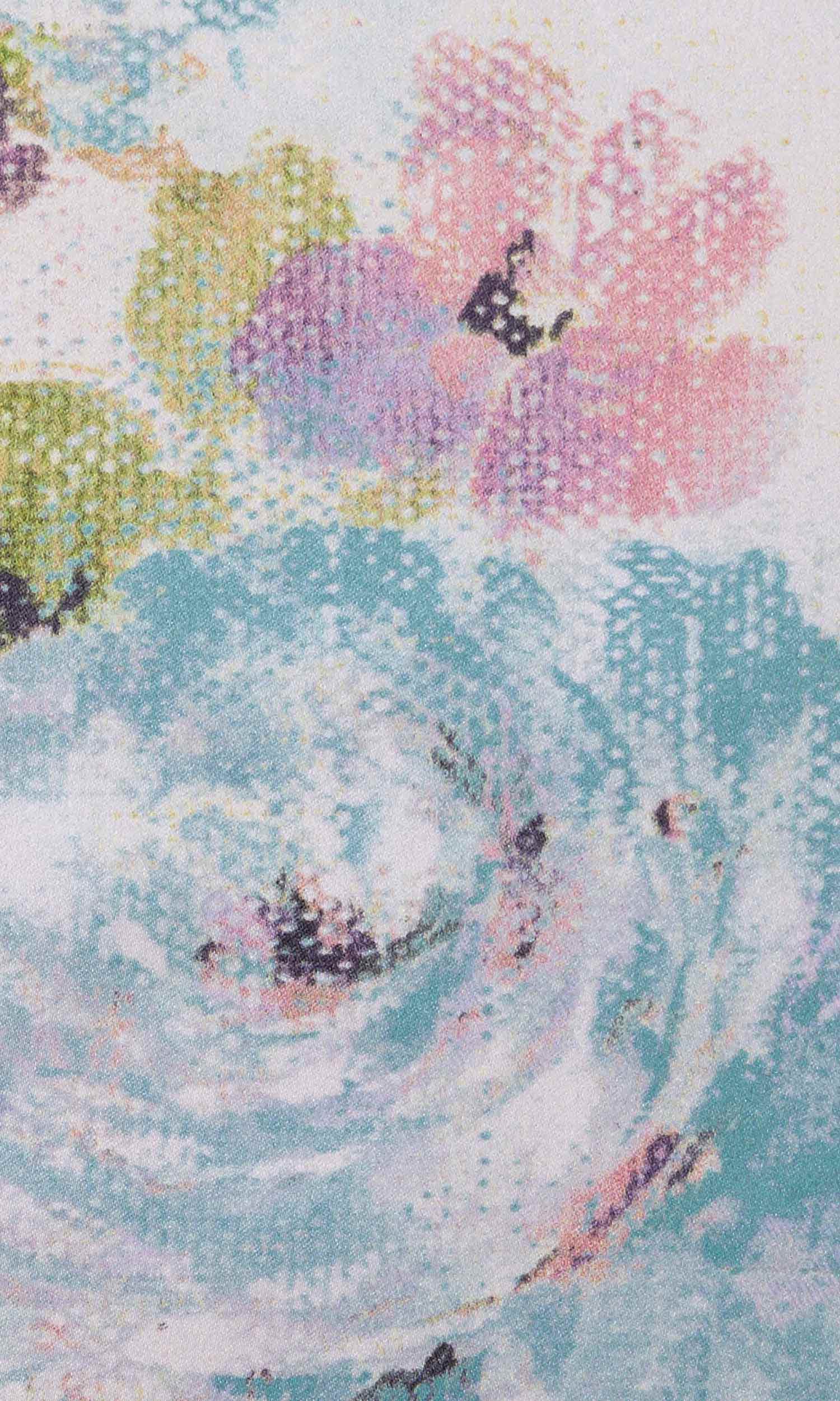 Floral Flat, Plain, Fake, Faux, European Relaxed Roman Blinds (Pink/ Blue/ White)