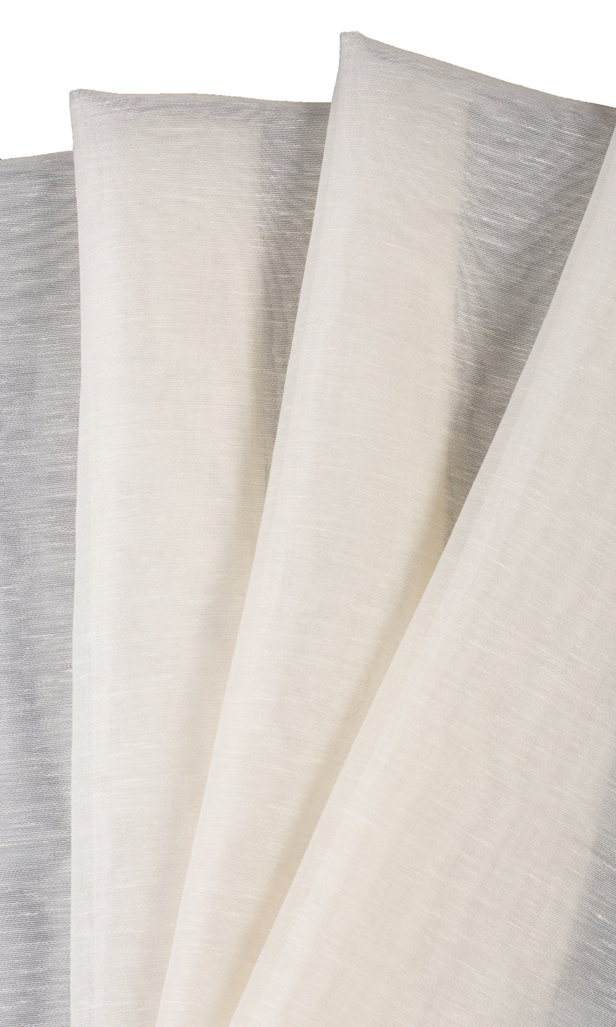 Sheer Roman Shades (Powder White) Extra Long Short Wide