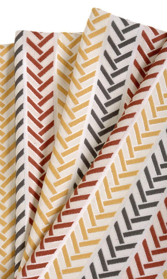 Herringbone Shades (Red/ Yellow/ Charcoal)