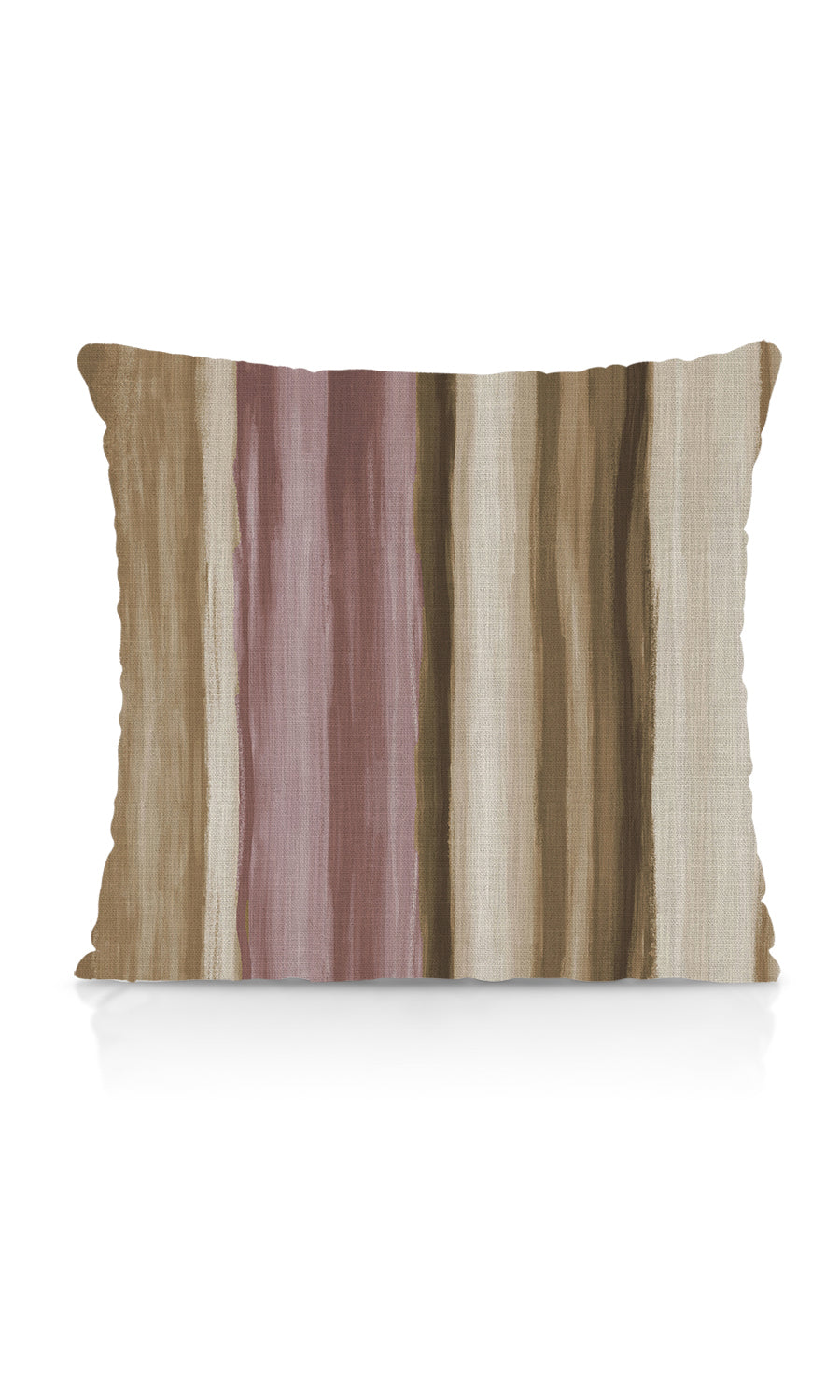 Watercolor Effect Striped Flat, Plain, Fake, Faux, European Relaxed Roman Blinds (Pink/ Brown)