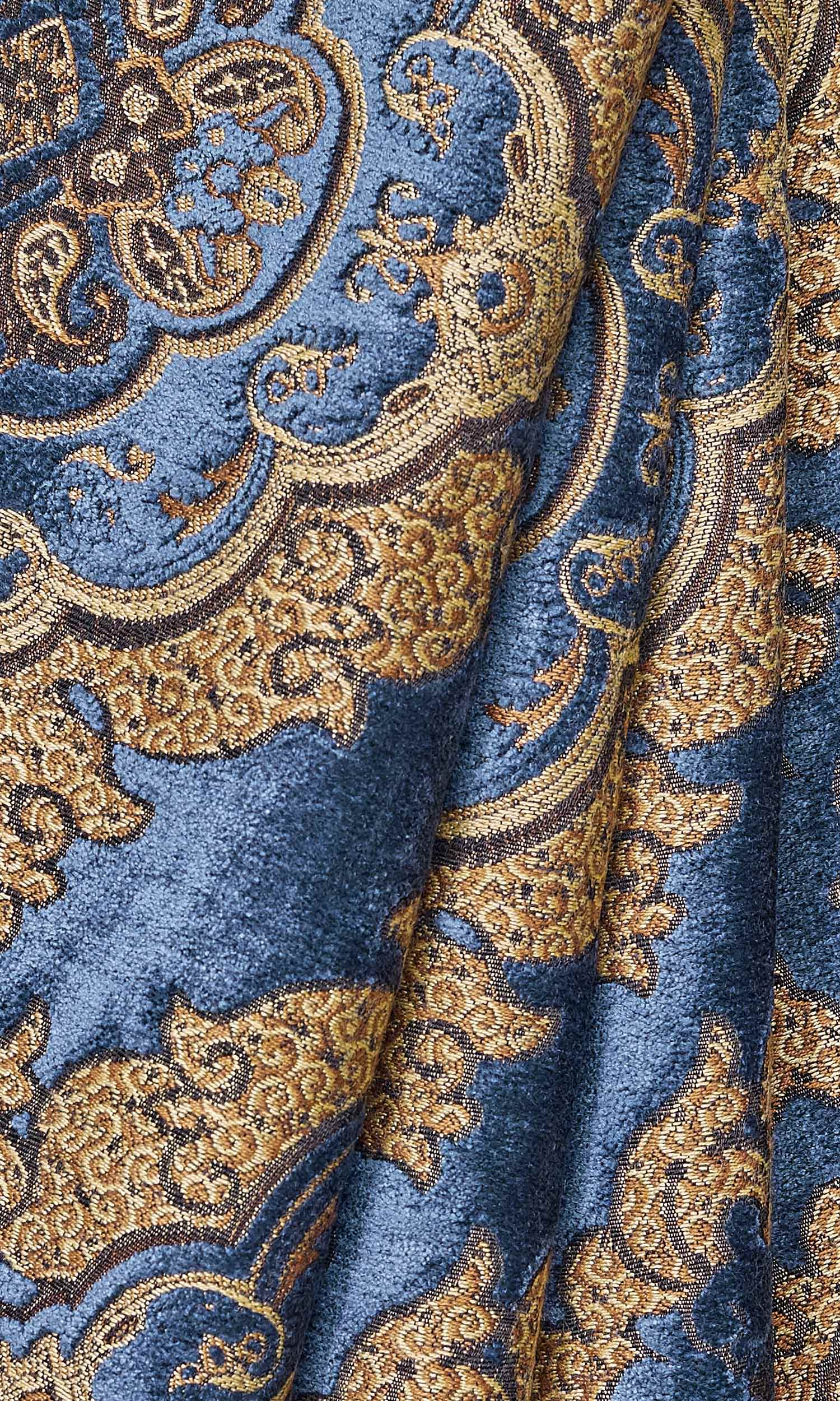 Damask Velvet Blinds (Beige/ Brown/ Blue) for Living, Bedroom, Kitchen, Bathroom