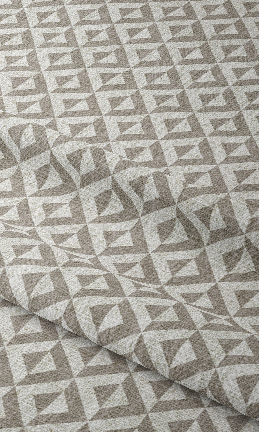 Geometric Print Window Treatments Fabric Sample (Grey/ White)