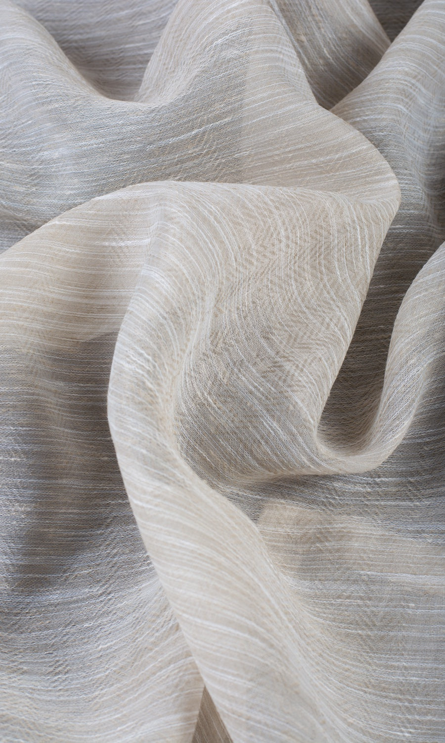Textured Sheer Made-to-Measure Roman Blinds (Greige/ Cream)