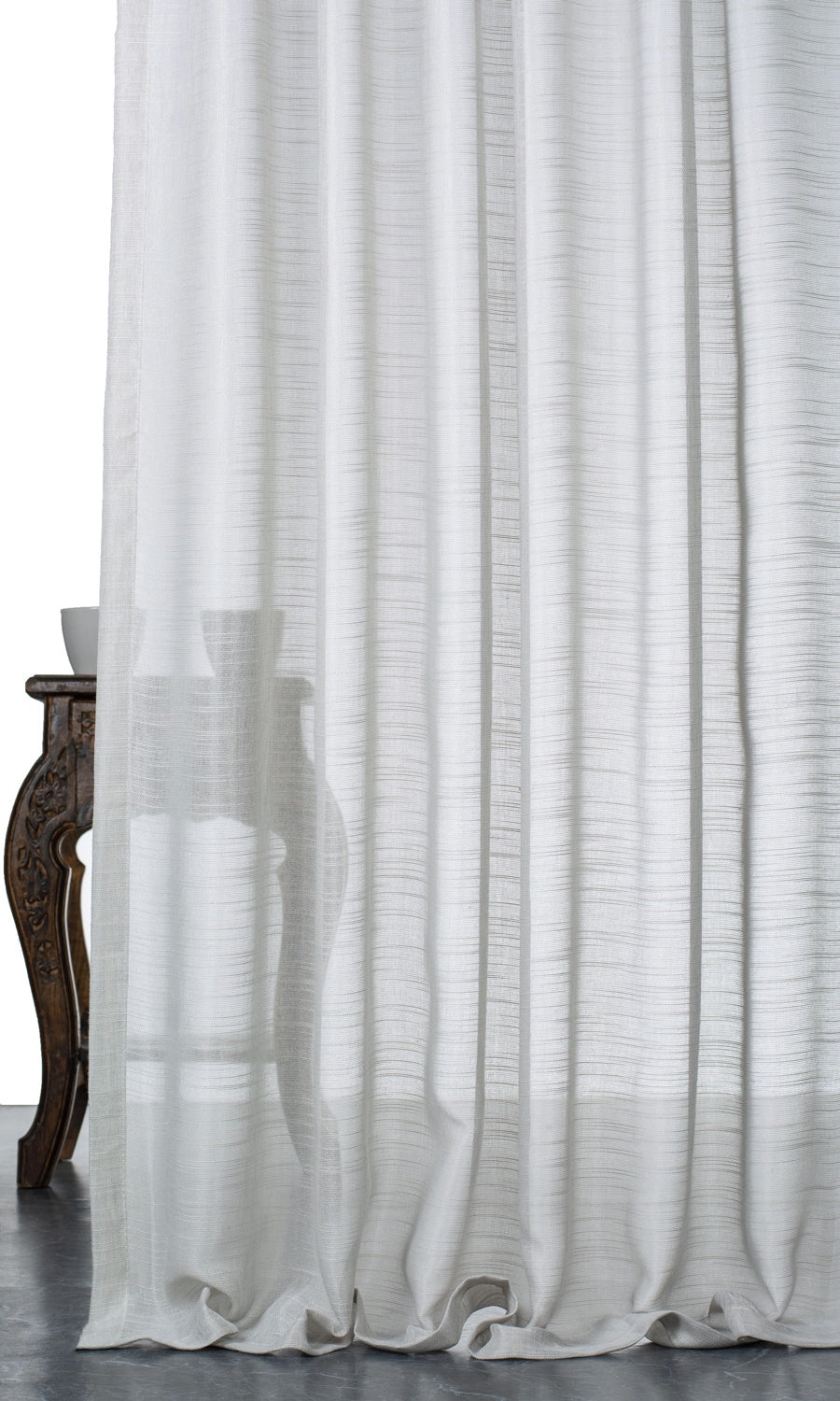 Plain Sheer Roman Blinds (Light Gray) for Living, Bedroom, Kitchen, Bathroom