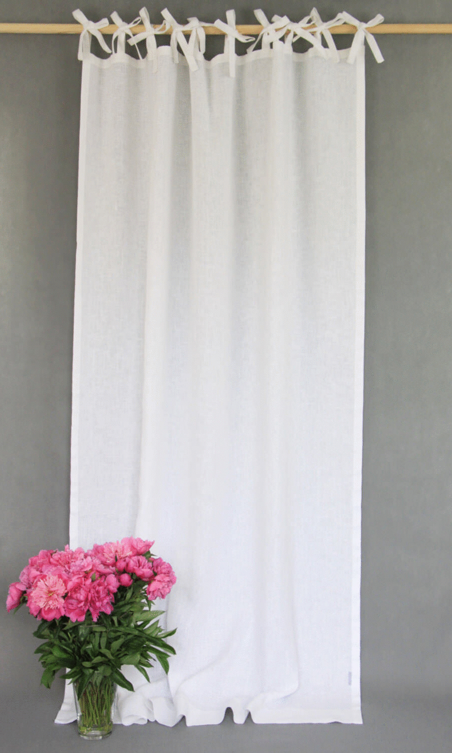 Pure Linen Fabric Material By the Metre (White/ Ivory)