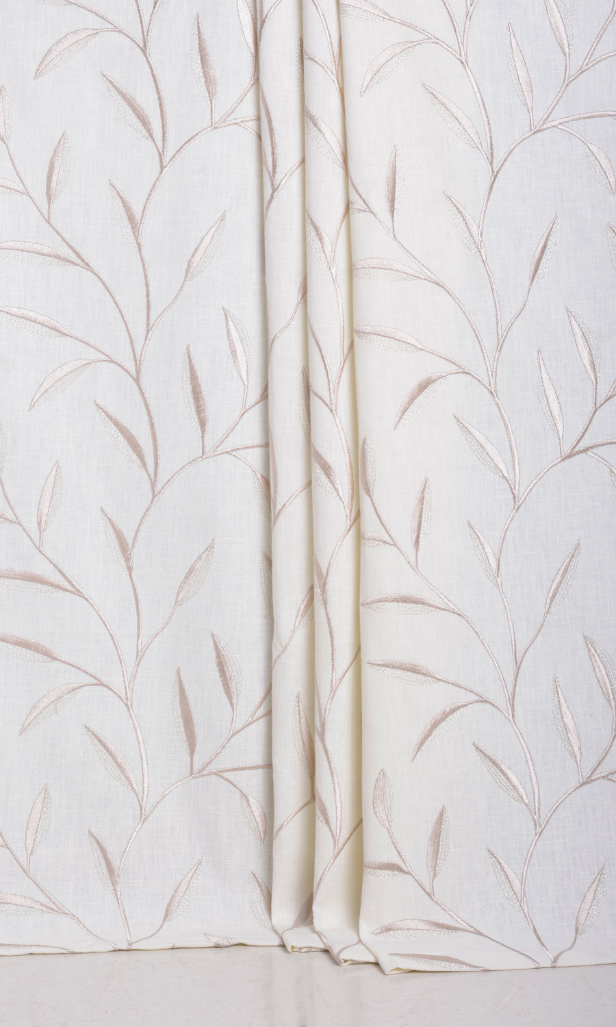 Floral Embroidery Blinds (White/ Cream) for Living, Bedroom, Kitchen, Bathroom