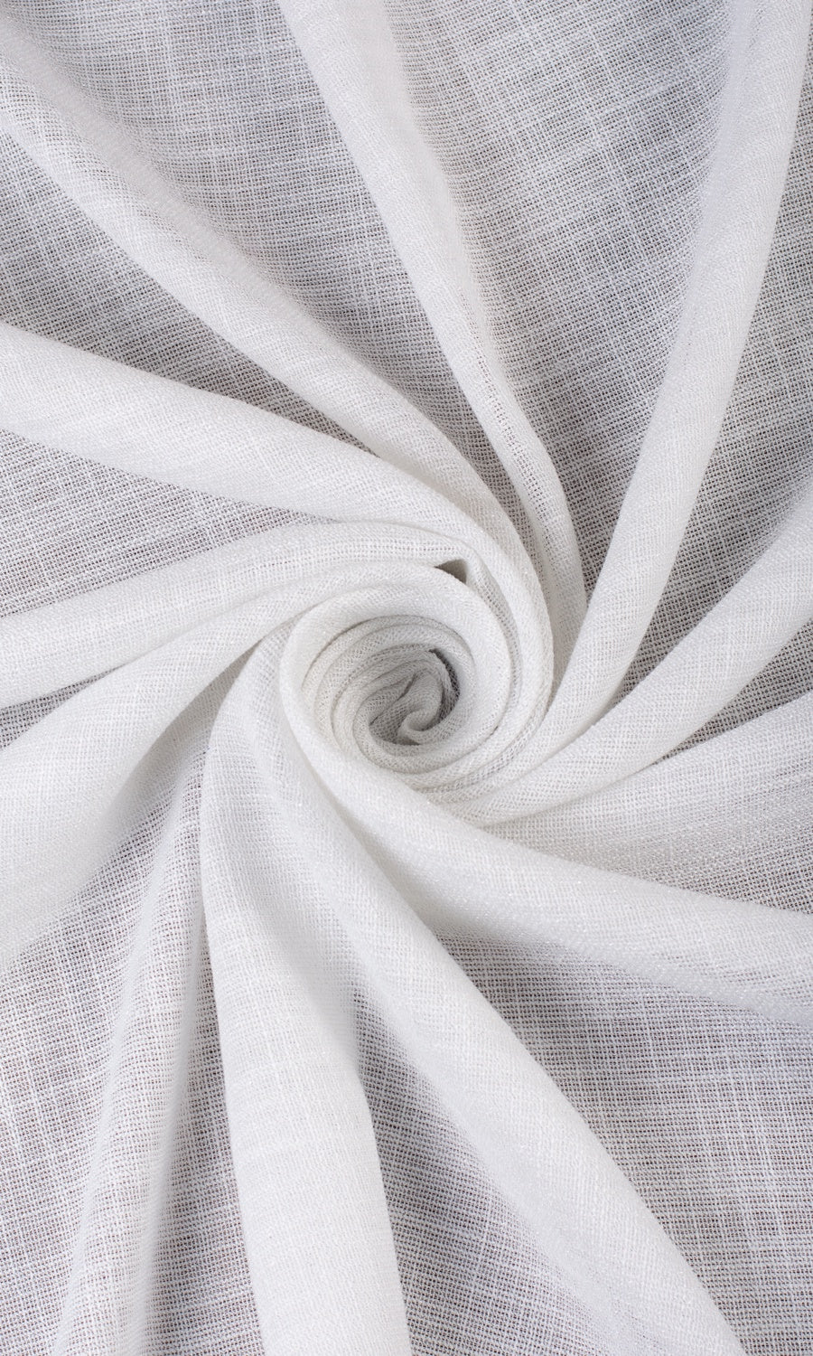Textured Sheer Flat, Plain, Fake, Faux, European Relaxed Roman Blinds (Porcelain White)
