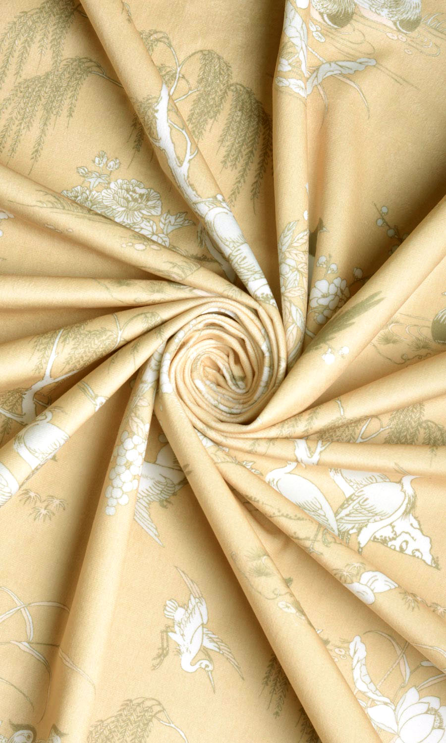 Chinoiserie Toile Velvet Any Size Style Roman Blinds (Yellow)