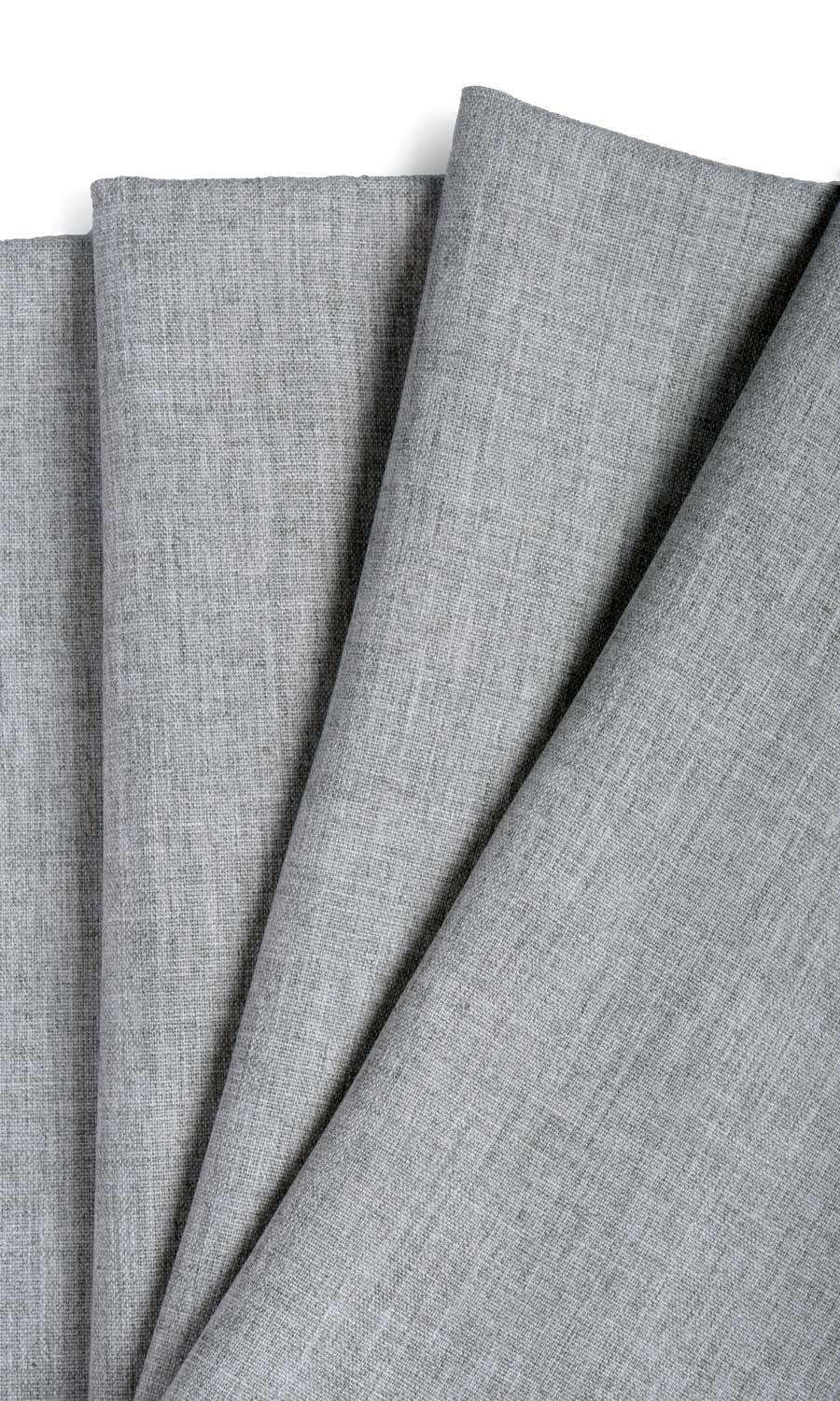 Plain Linen Texture Window Treatments Fabric Sample (Steel Grey)