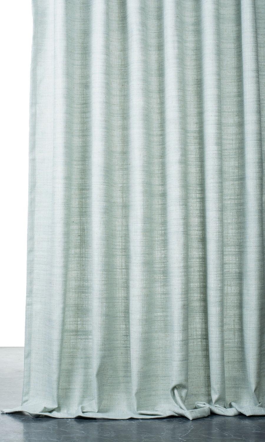 Plain Linen-Blend Window Treatments Fabric By the Metre (Powder Blue)