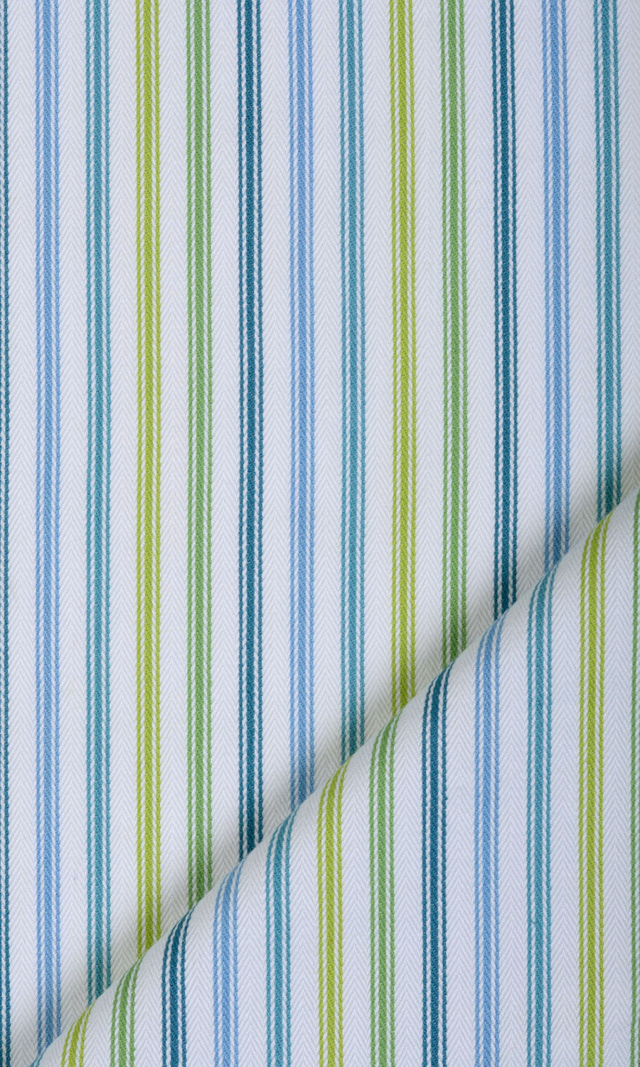 Cotton Window Treatments Fabric Sample (Blue/ Green/ Yellow)