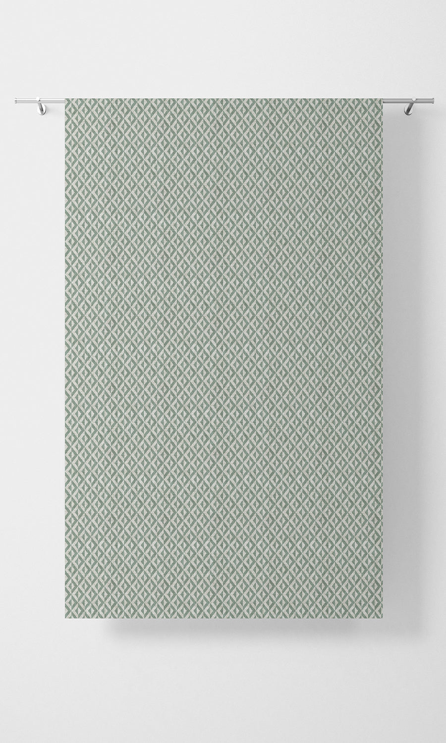 Geometric Print Flat, Plain, Fake, Faux, European Relaxed Roman Blinds (Duck Egg Blue/ White)