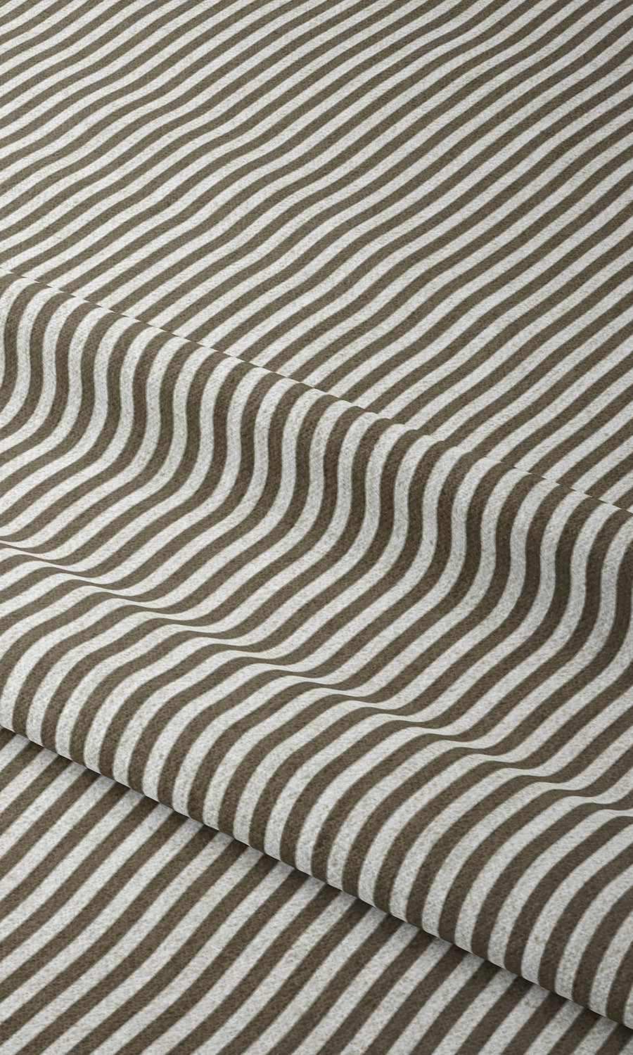 Striped Print Window Treatments Fabric Sample (Brown/ White)