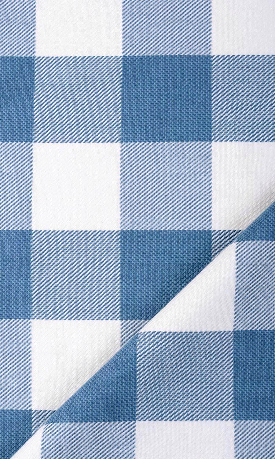 Buffalo Check Roman Blinds (Indigo Blue/ White) for Living, Bedroom, Kitchen, Bathroom