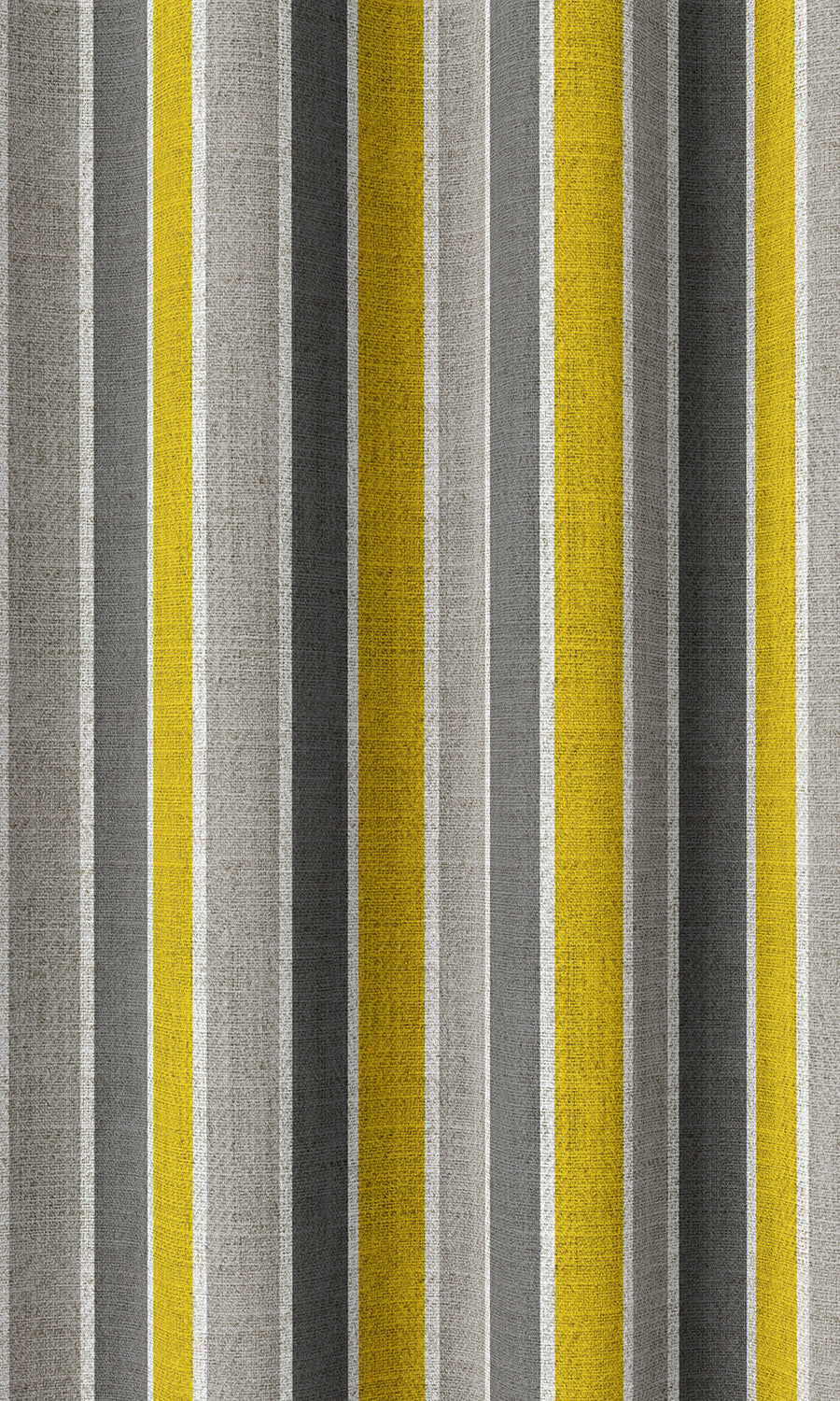 Modern Striped Home Décor Fabric By the Metre (Yellow/ Grey)