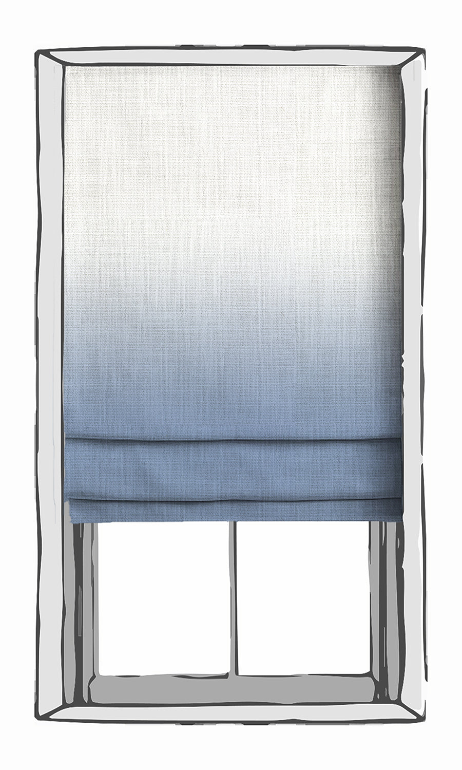 2-Tone Ombre Shades (Indigo Blue/ Purple) for Living, Bedroom, Kitchen, Bathroom