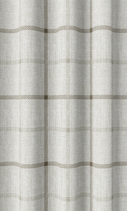 Modern Striped Print Blinds (White/ Beige)