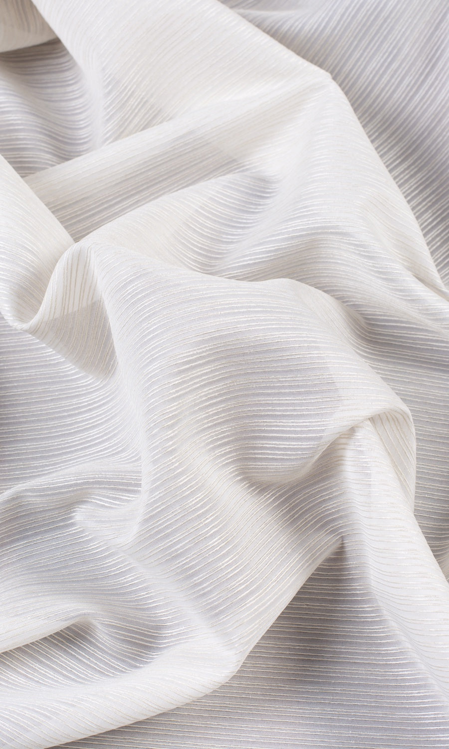 Striped Sheer Made-to-Measure Roman Blinds (Pearl White)