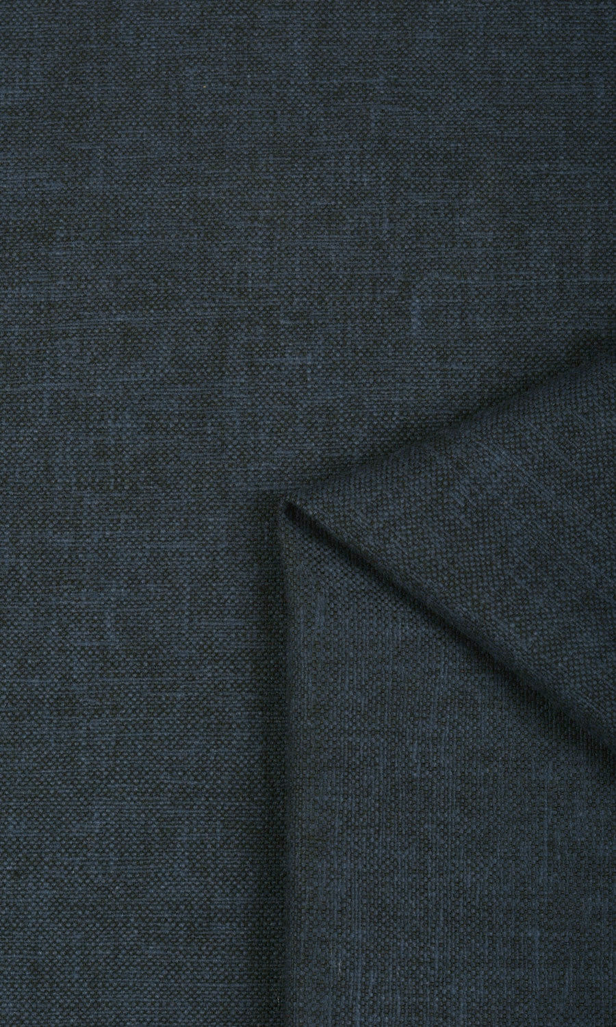 Linen-Blend Window Treatments Fabric By the Metre (Deep Teal Blue)