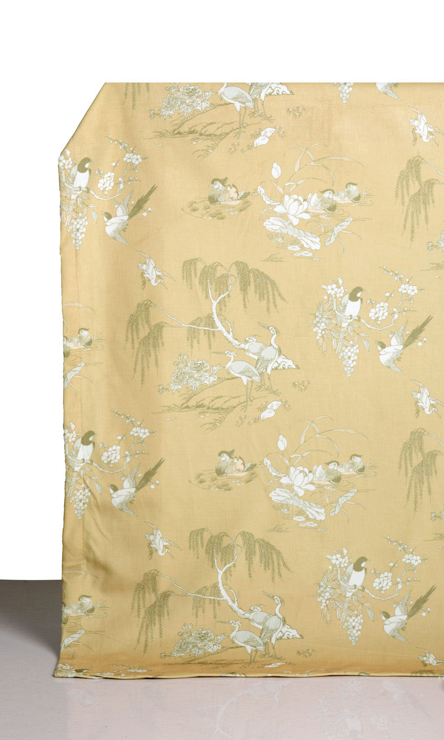 Chinoiserie Toile Velvet Blinds (Yellow) for Living, Bedroom, Kitchen, Bathroom