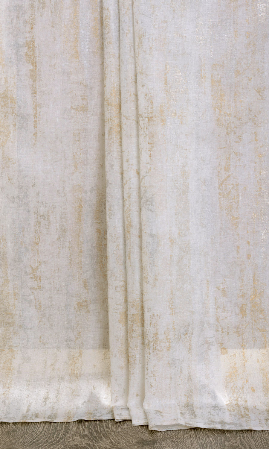 Printed Sheer Blinds (Metallic Golden/ Yellow) for Living, Bedroom, Kitchen, Bathroom