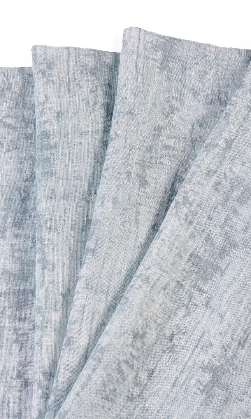 Textured Sheer Flat, Plain, Fake, Faux, European Relaxed Roman Blinds (Blue)