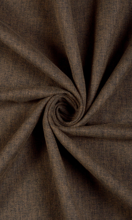 Poly-Linen Home Décor Fabric By the Metre (Umber Brown/ Cedar Brown)