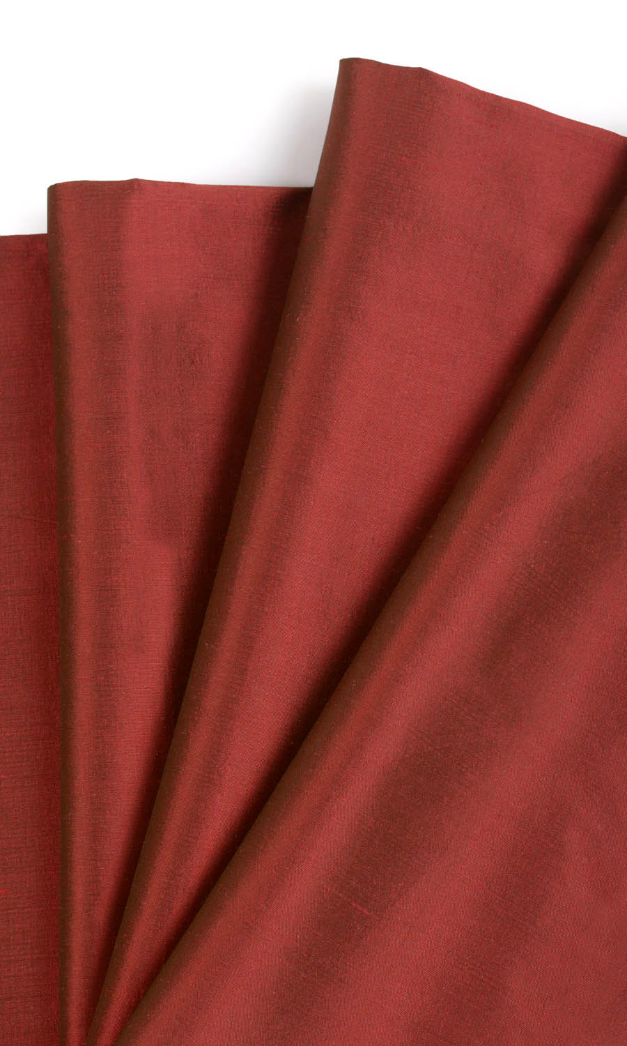 Shantung Silk Flat, Plain, Fake, Faux, European Relaxed Roman Blinds (Copper Red)