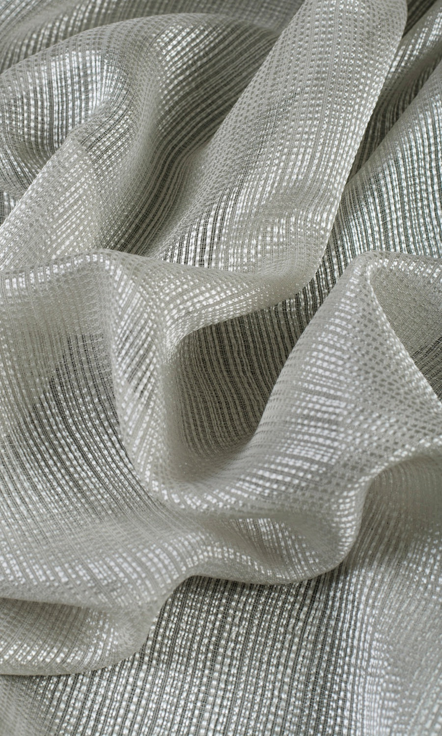 Woven Striped Sheer Flat, Plain, Fake, Faux, European Relaxed Roman Blinds (Grey)