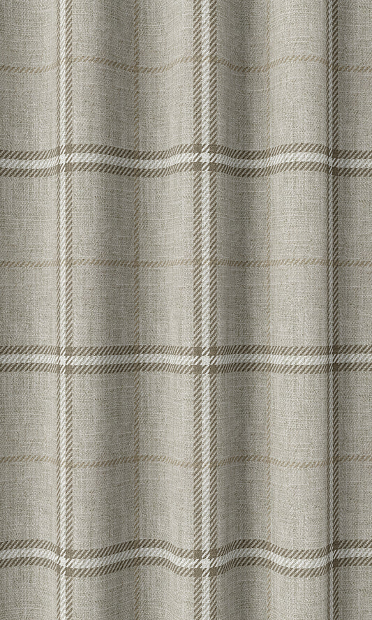 Striped Home Décor Fabric Sample (Warm Grey/ Beige)