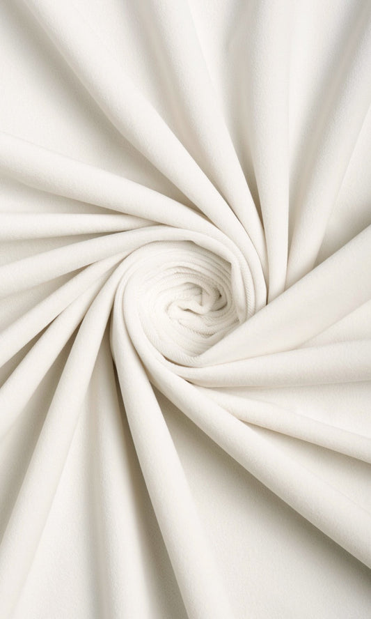 Velvet Home Décor Fabric By the Metre (White)
