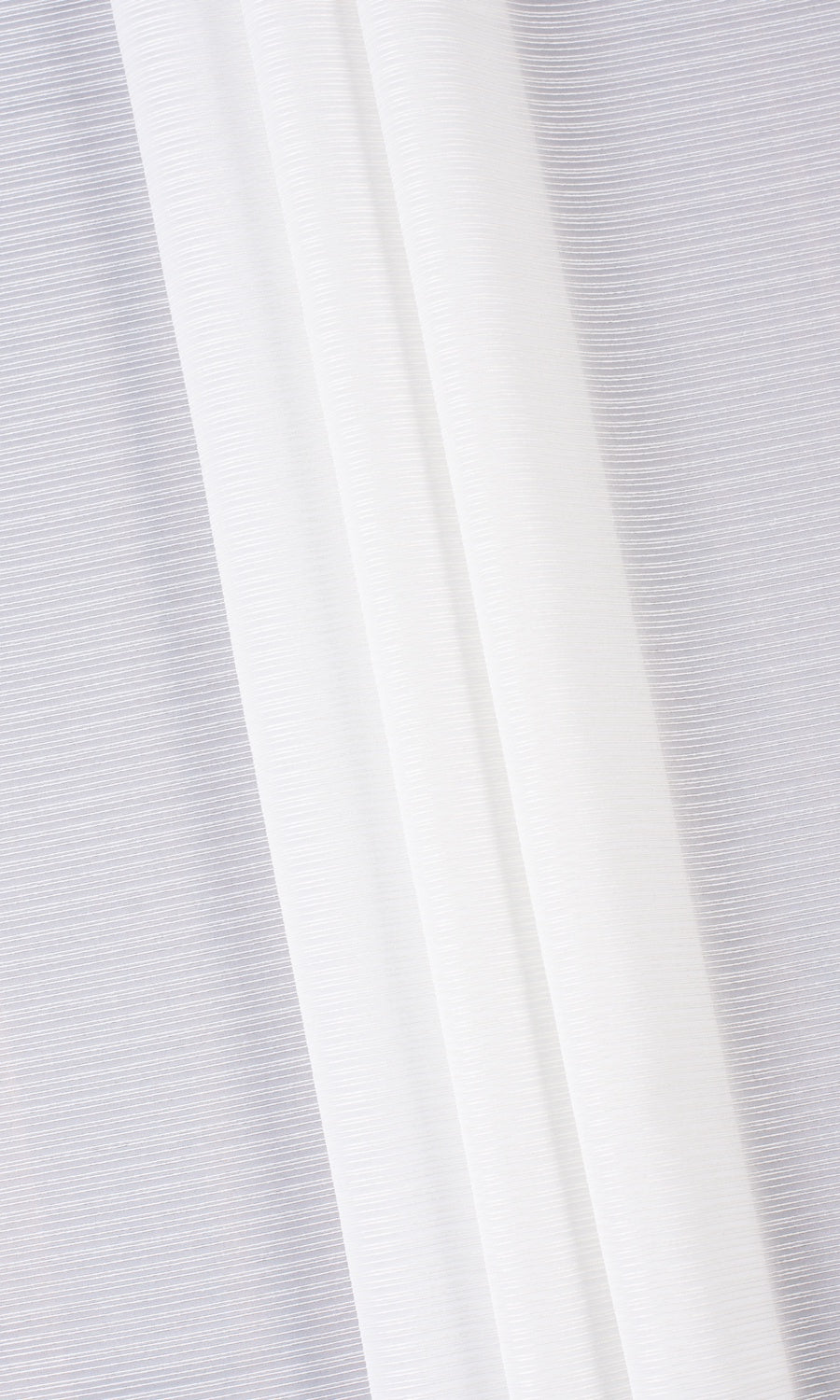 Striped Sheer Home Textile Fabric Material Sample (Chiffon White)