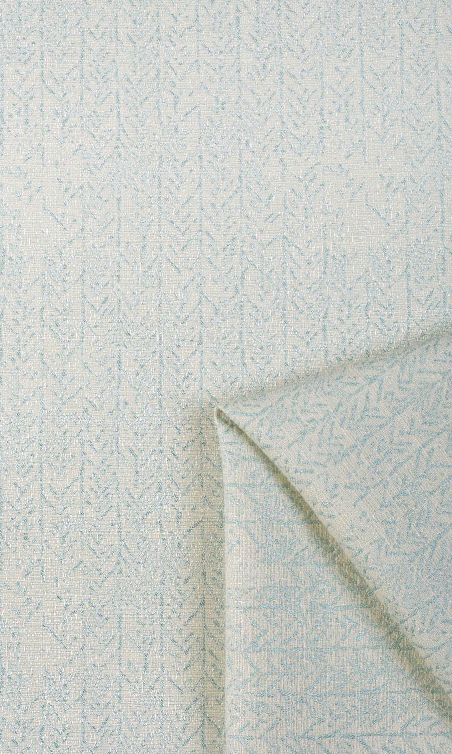 Herringbone Poly-Cotton Roman Blinds & Window Shades (White/ Blue)