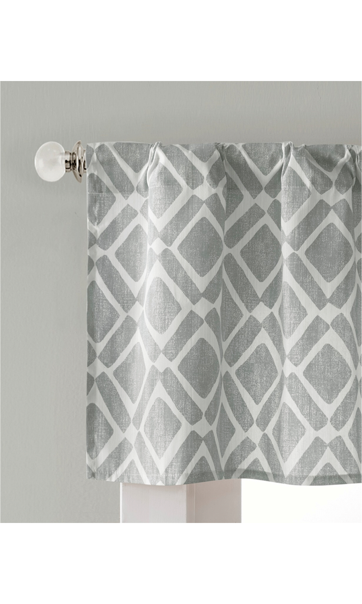 Made to measure rod pocket valance window treatments