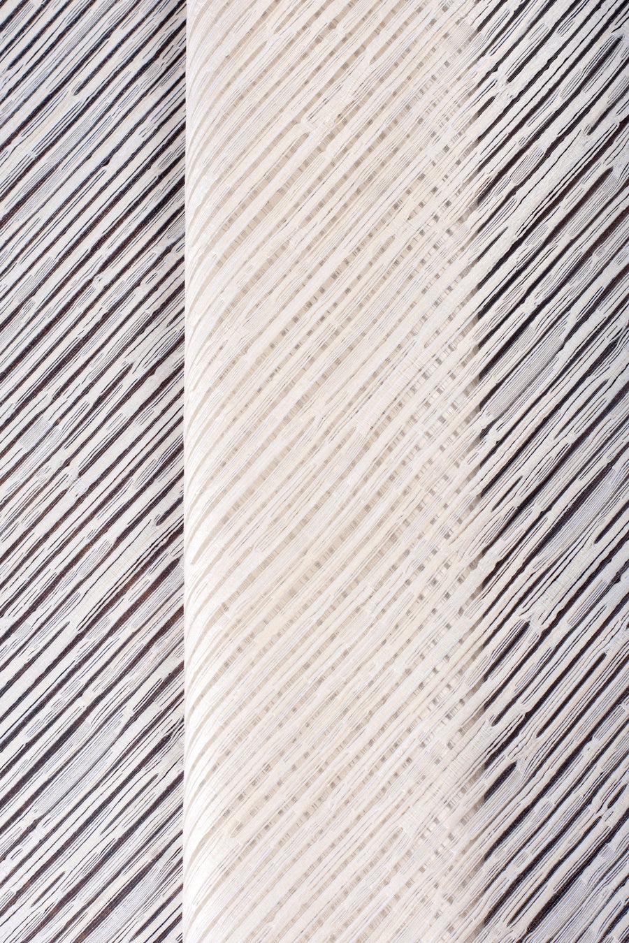 Striped Sheer Made-to-Measure Roman Blinds (Ivory/ Beige)