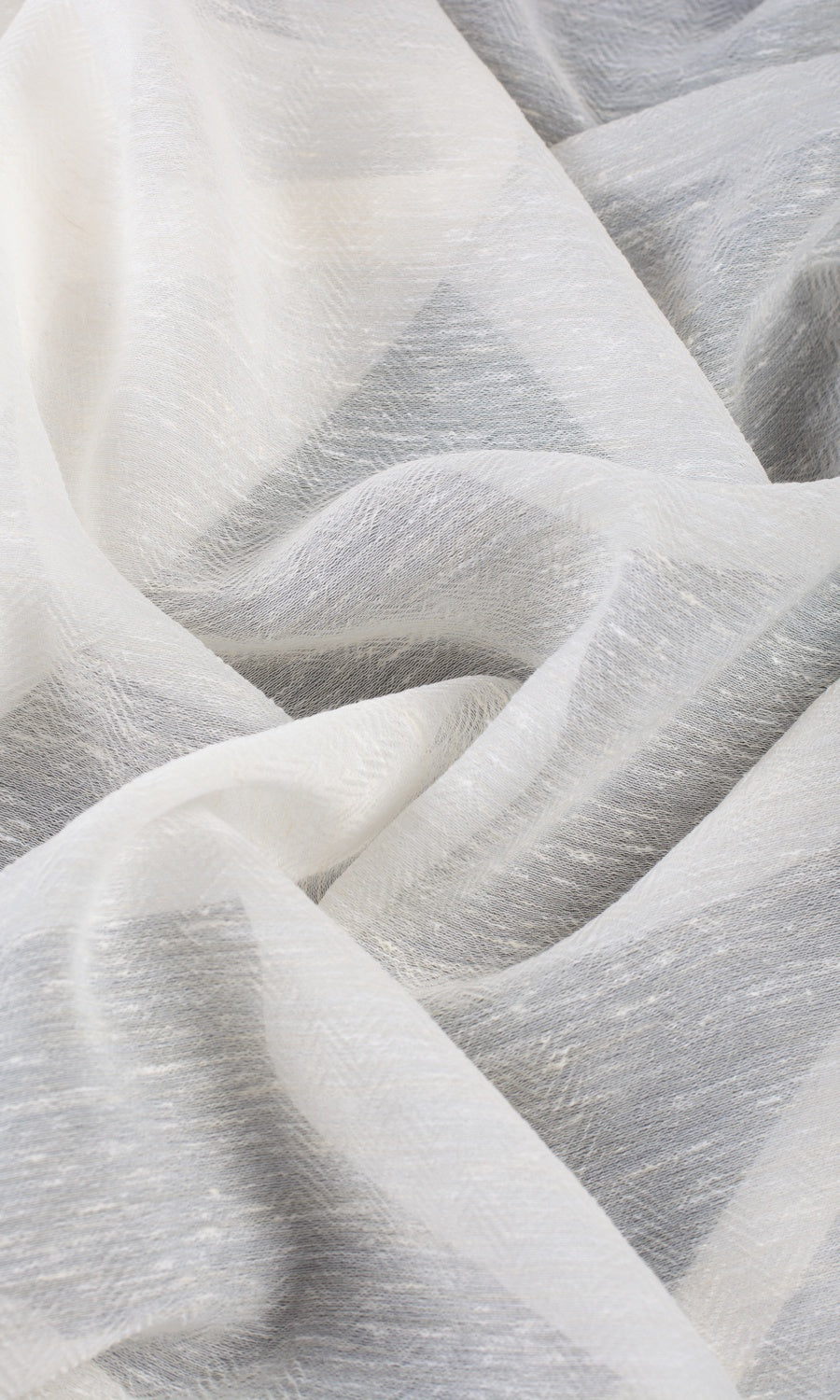 Textured Sheer Made-to-Measure Roman Blinds (Cotton White)
