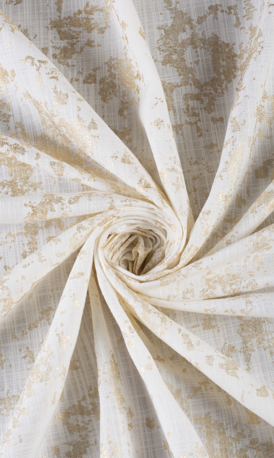 Metallic Abstract Print Shades (Cream/ Golden) Extra Long Short Wide
